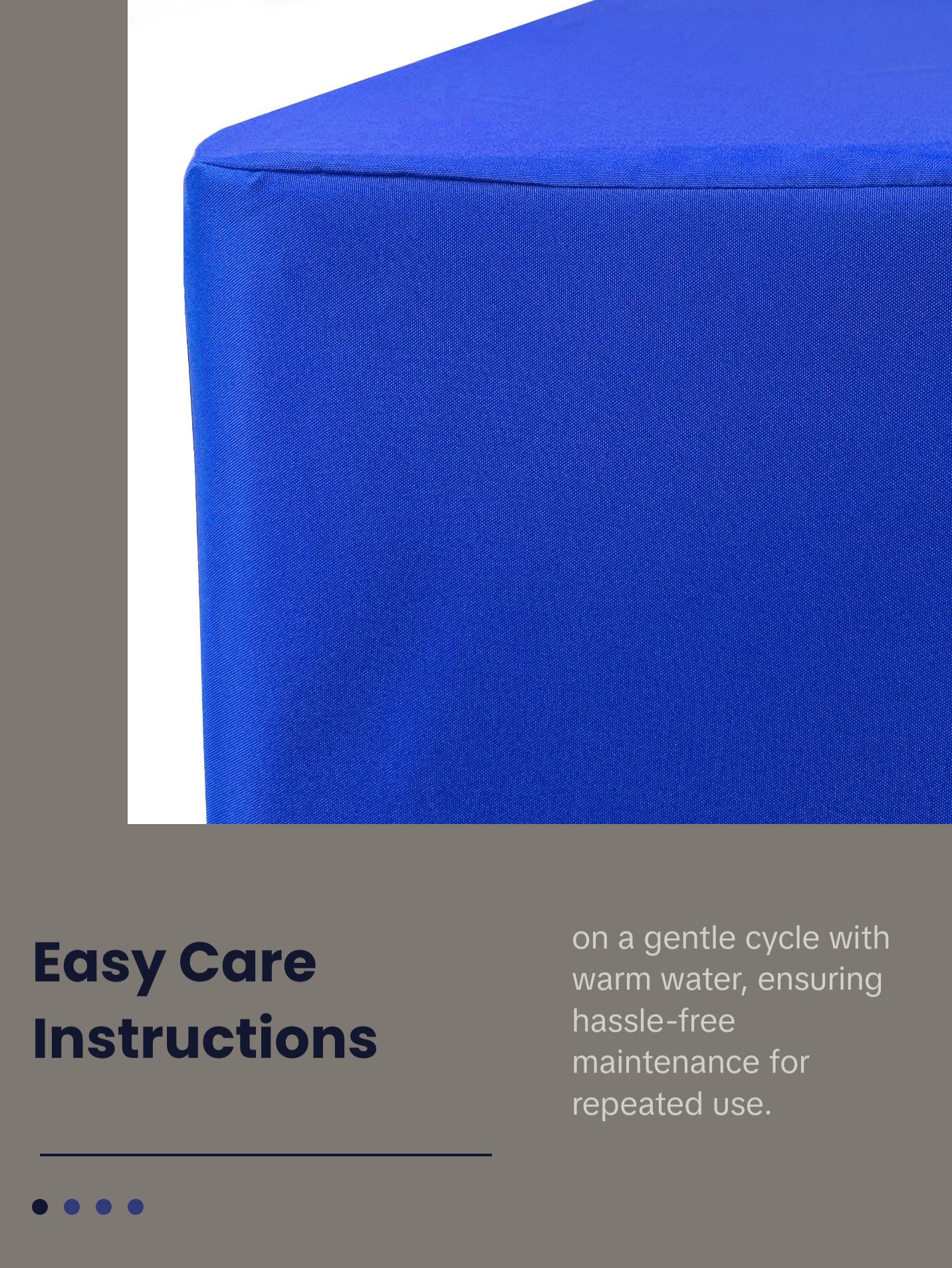 8 ft. Polyester Fitted Tablecloth Rectangular Royal Blue