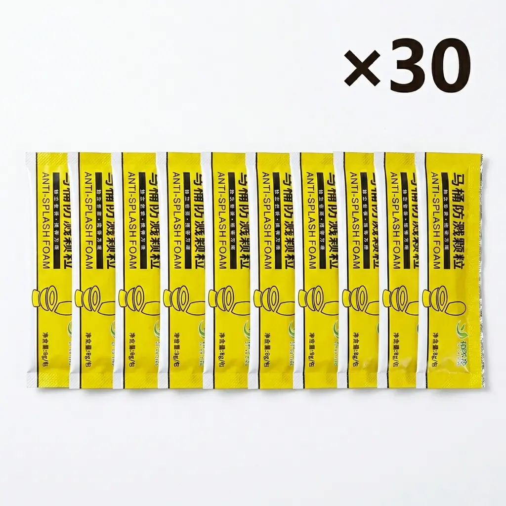 30-Piece Pack Of Disposable Toilet Splash Guard Powder, Toilet Condensation Deodorizer, Odor-Proof Toilet Splash-Proof Foam, Suitable For Travel, Home, And Public Restrooms.