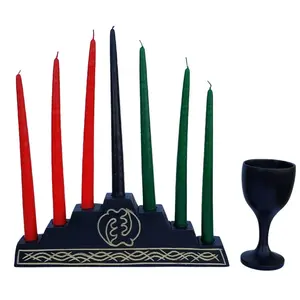 Gye Nyame Pyramid Kwanzaa Kinara Celebration Set