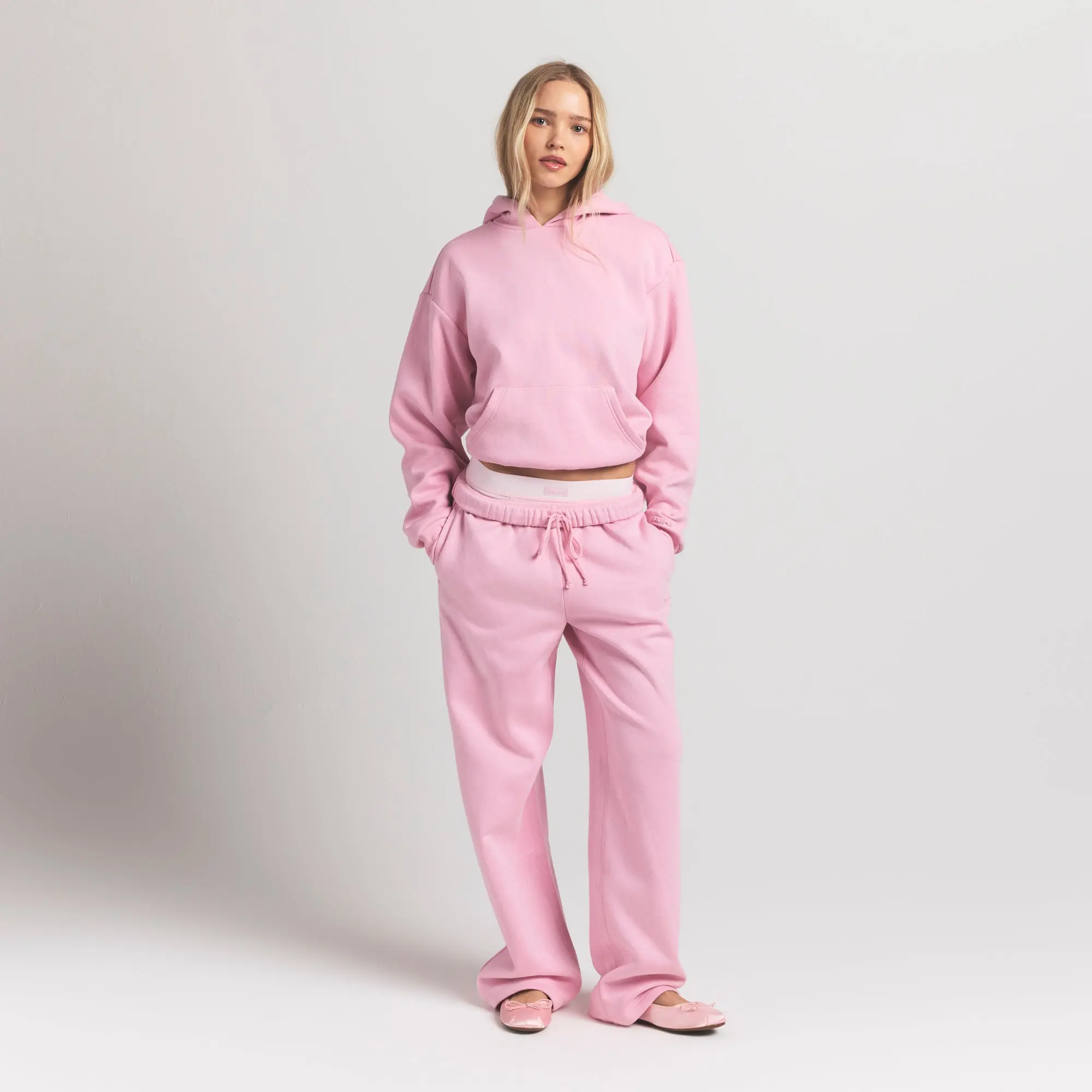 SKIMS COTTON FLEECE CLASSIC STRAIGHT LEG PANT