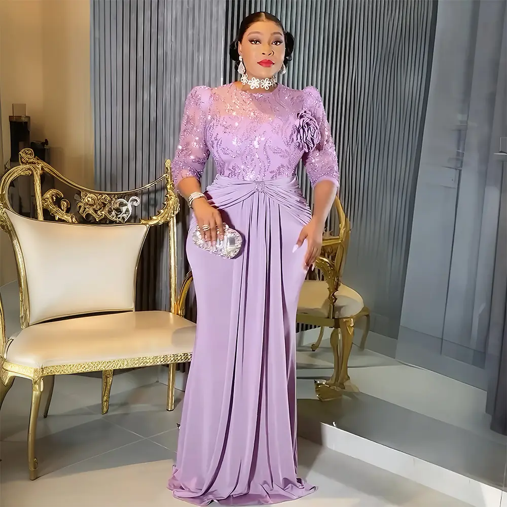 Plus Size African Party Dresses for Women Dashiki Sequin Sexy Bodycon Long  Dress Elegant Turkey Muslim Wedding Evening Gown