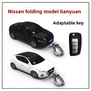 Suitable for Foldable Key Case Car Model Key Protective Shell with Strap Light Creative Gift