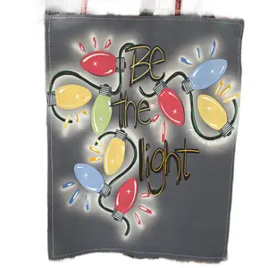 Upcycled flannel. #246 Be the Light. Kim Green Designs.