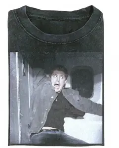 Supernatural Dean Panic Scene T-shirt, Vintage Graphic TV Show Shirt, Classic Scary Moment Shirt, Supernatural TV Series Shirt, Gift for Men, Gift for Women, Crew Neck T-shirt, Trending T-shirt