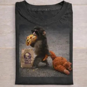 Baby Monkey Punch Eating Taco Bell Shirt, Animal Lover Gift, Trendy Tee