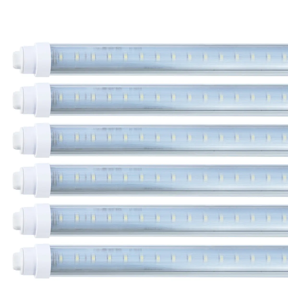 HOLDWILL T10 Led Tube Light Double Sided 360° Rotatable R17D Base Ballast Bypass Advertisement Sign Lighting 6000k Cool White Striped Cover 100-277V