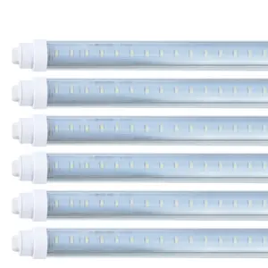 HOLDWILL T10 Led Tube Light Double Sided 360° Rotatable R17D Base Ballast Bypass Advertisement Sign Lighting 6000k Cool White Striped Cover 100-277V