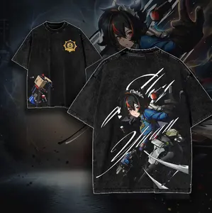 Zhu Yuan Zenless Zone Zero ZZZ Game Glitch Graphic T-shirt Streetwear Oversized Bungie Fan Gift Heavyweight Aesthetic Print Unisex Top