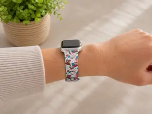 Western Patriotic Apple Watch Band – Cowboy Boots & USA Silicone Watch Strap – Cute 4th of July Apple Watch Band