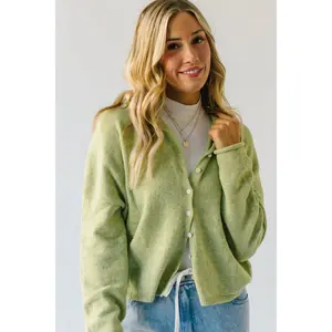 The Riggs Button-Down Sweater in Lemongrass