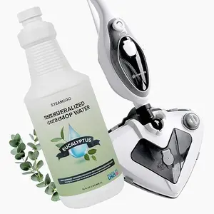 &  - The Housekeeper  Cleaner For Floors & Demineralized Water Bundle, 10-in-1 Hard Floor Cleaner Machine & Grout  Cleaner with Floor Cleaning Solution, 32 oz, Eucalyptus Mint Scent