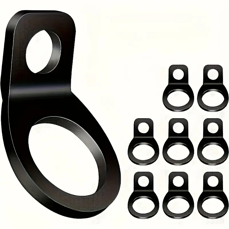 8pcs Heavy-Duty O-Ring Fixing Anchor Hooks for Securing Vehicle, Truck, and Bicycle Transport