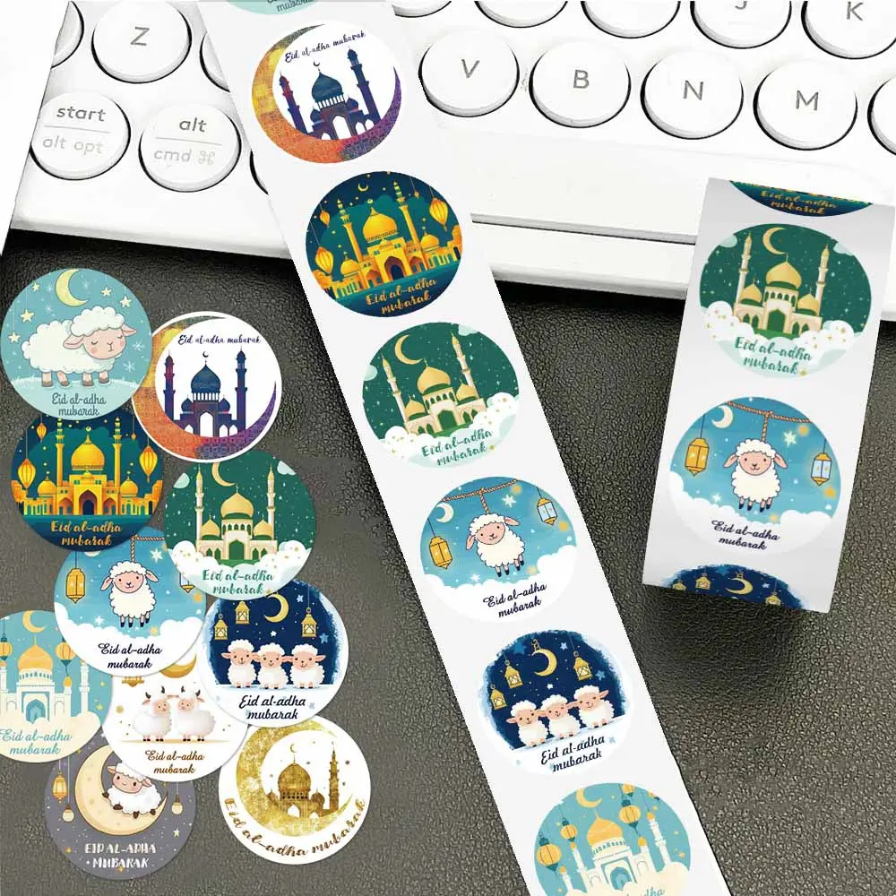 500 Pieces of Eid Al-Adha Themed Stickers, Suitable for Pasting on Scrapbooks, Diaries, Laptops, Water Bottles, Cars and More, Ideal Creative Birthday Gifts