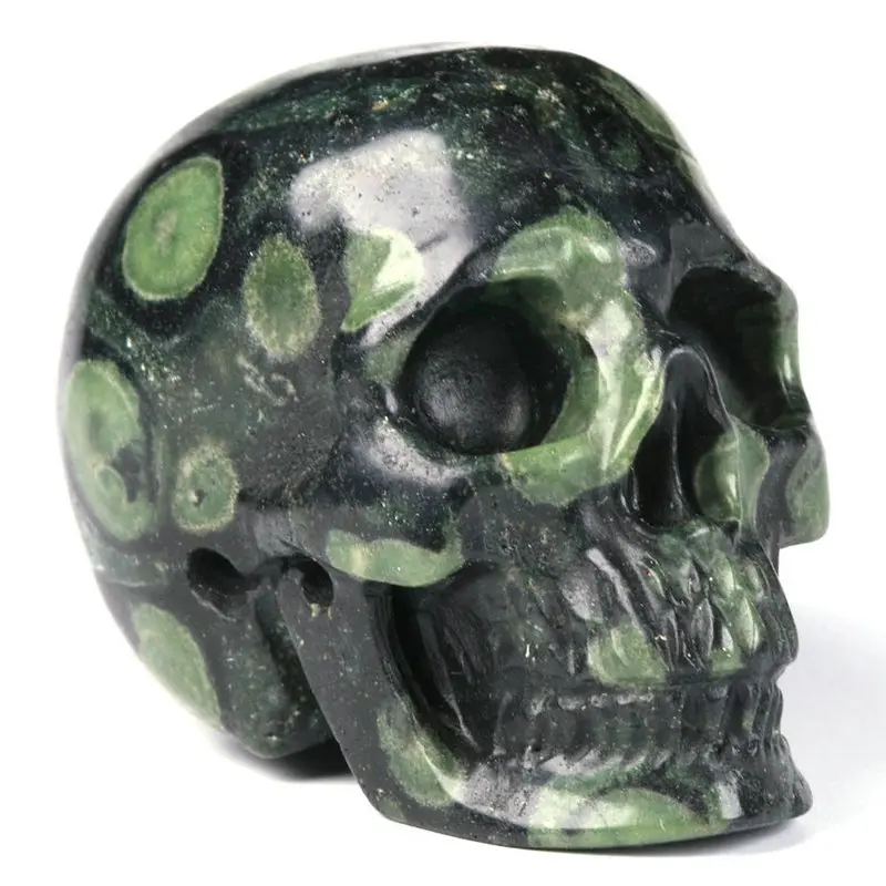 2.0 " Kambaba Jasper Carved Crystal Skull, Super Realistic, Crystal Healing