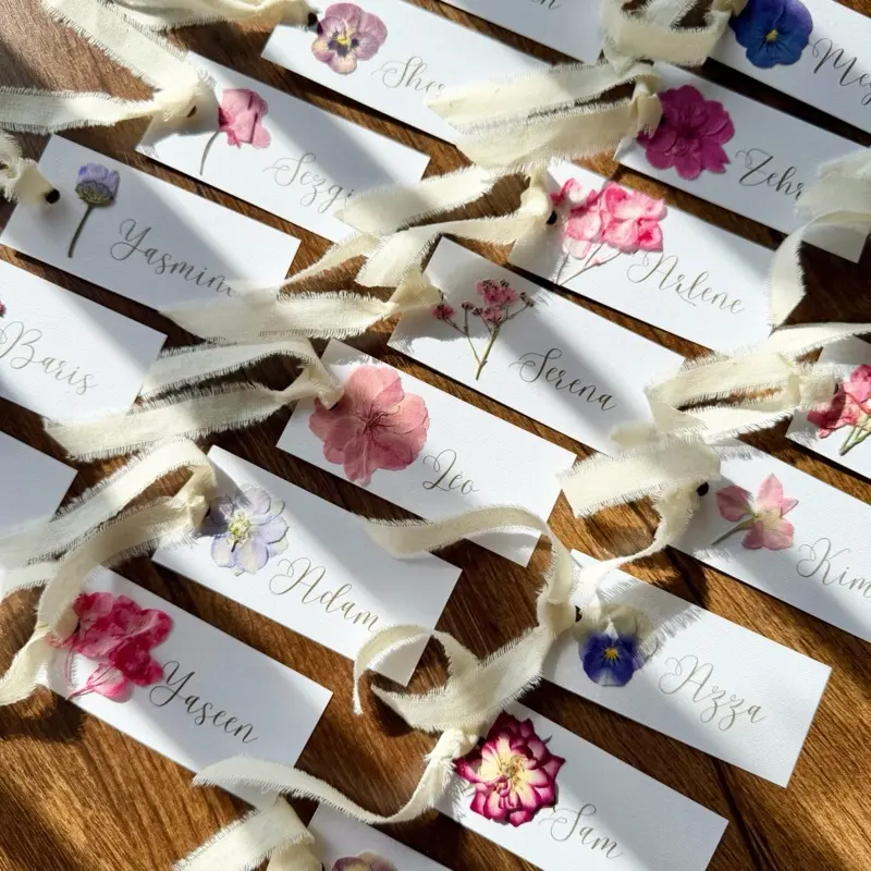 Elegant Wedding Name Plate Card, Customizable Table Place Card for Wedding Receptions