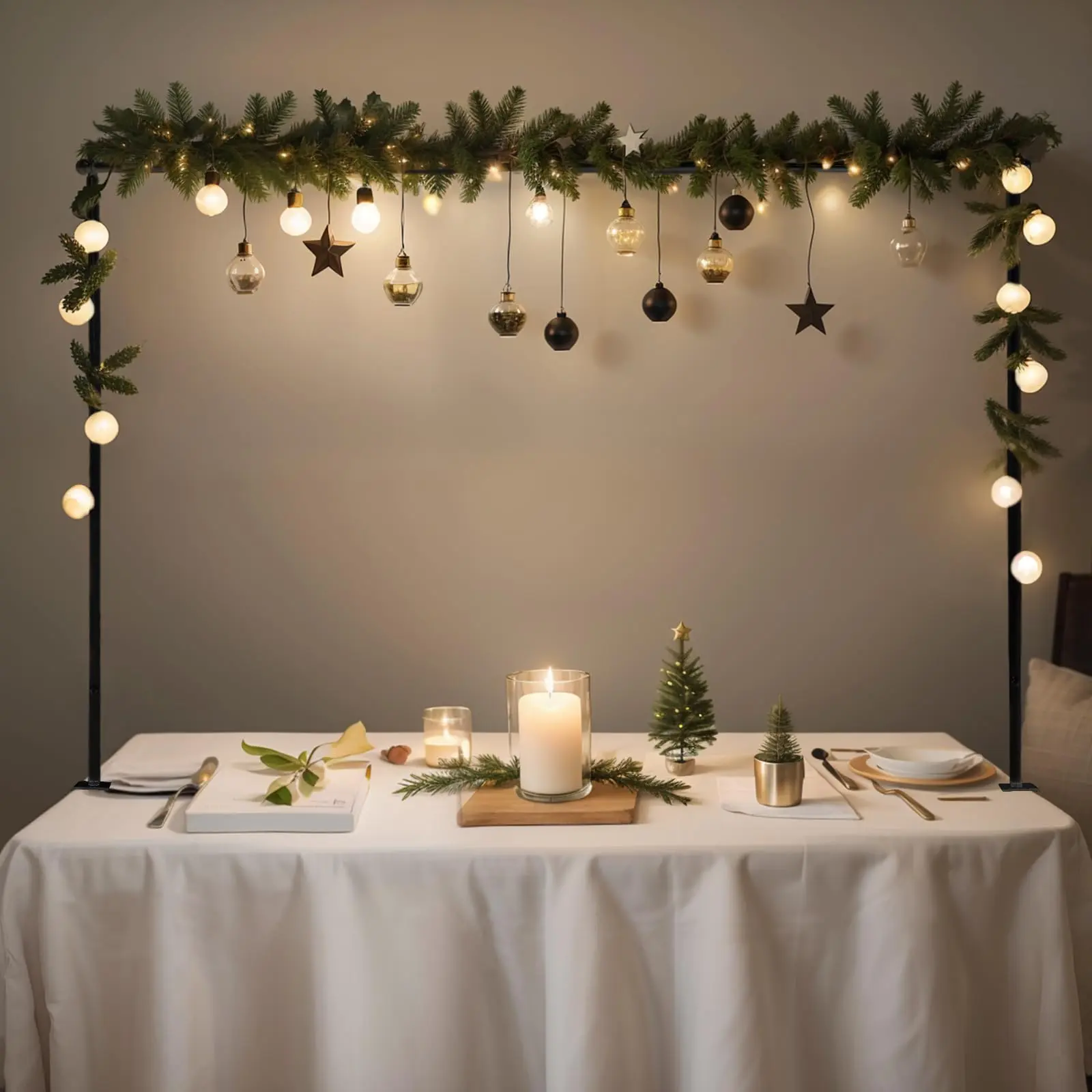 Metal Adjustable Tabletop Rod Stand Arch with Clamps - Party Decorations Banners, Wedding Party Backdrop Display | Home & Festive Supplies
