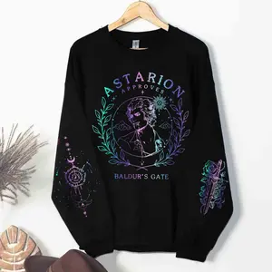 Astarion Sweatshirt, Baldurs Gate 3 Astarion Sweatshirt, Video Game Shirt, Astarion Vamp Sweatshirt, BG3 Merch, Gamer Gift T