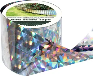 Bird Reflective Tape, 200  x 2 Inches Dual-Sided Bird Reflective Tape Outdoor for Garden, Farm,  or Courtyard