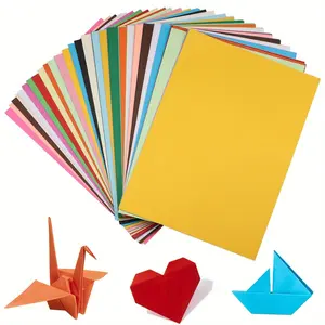 100pcs  Premium Colored A4 Construction Paper for Printing, Origami, and Art Crafts - 10 Vibrant Colors