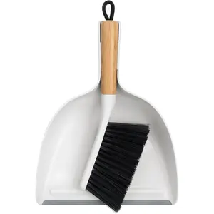 Dustpan and Brush Set, Portable Cleaning Brush and Dustpan Combo with  Handle, White, 1 Set
