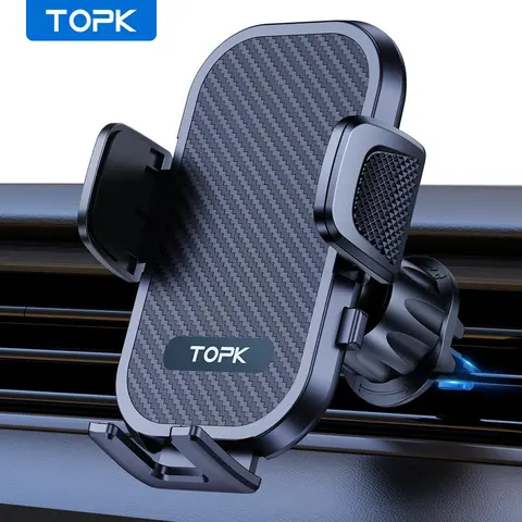 TOPK Car Phone Holder Mount, 360 Degree Rotatable Car Air Vent Cell Phone Holder, Universal Car Interior Accessories, Car Cellphone Mount, Car Phone Stand, Car Mount Smartphone, Car Accessory, Cellphone Holder For Car