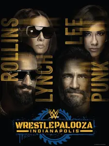 CM Punk & AJ Lee vs. Seth Rollins & Becky Lynch WWE 2025 Wrestlepalooza 18" x 24" Event Match-Up Poster Art Photograph