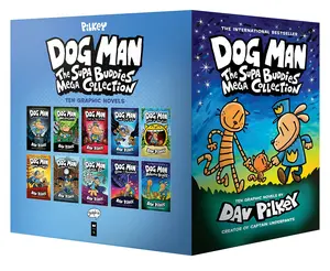 Boxed - Dog Man: The Supa Buddies Mega Collection: From the Creator of Captain Underpants (Dog Man -10 Box Set) -- Dav Pilkey - Hardcover