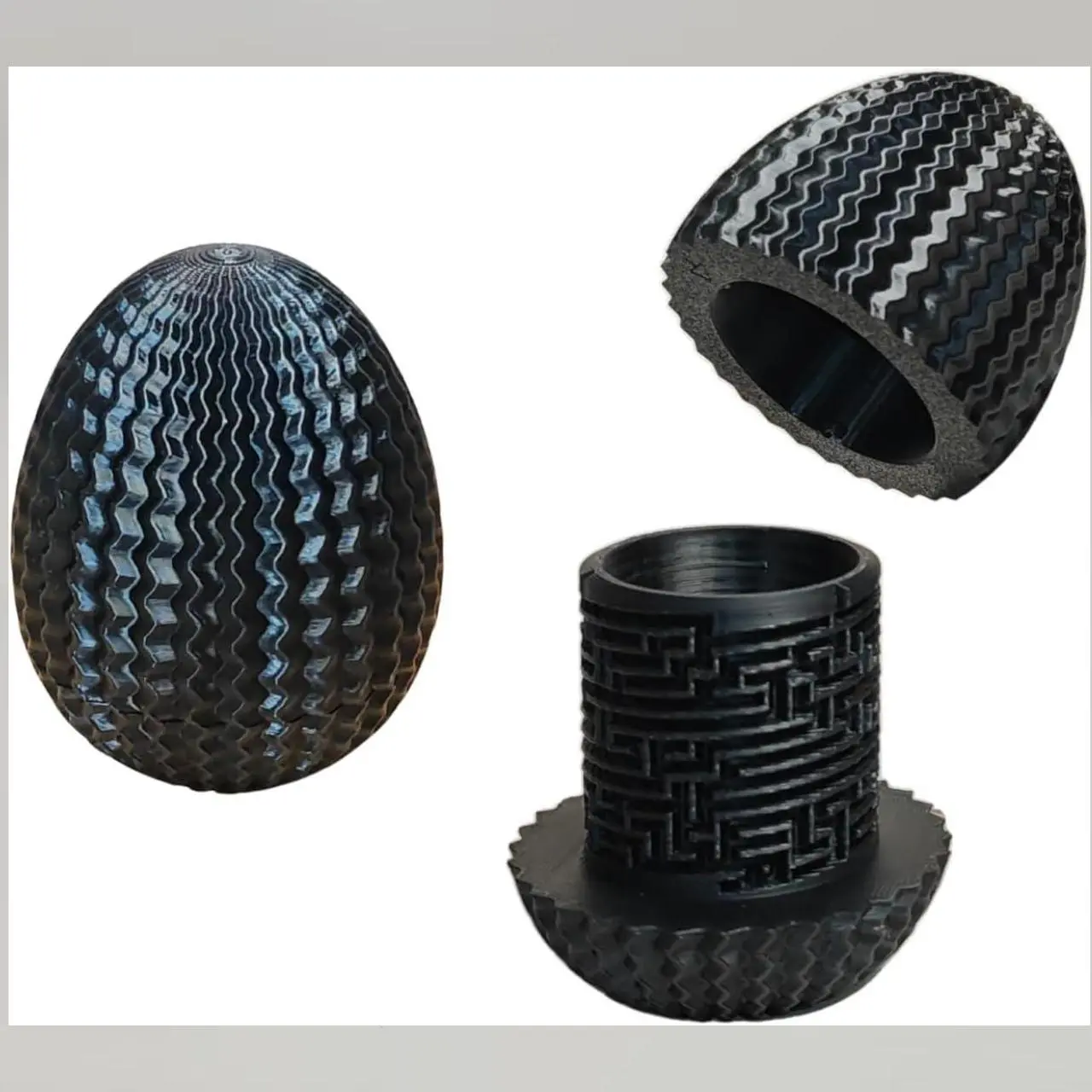 Mystery Egg Maze Gift Box, 3D Printed Cash Puzzle Box, Maze Design, Hidden Compartment, Reusable Treasure Game for Adults and Kids, Festival Themes, Christmas, Halloween, Easter, Birthday