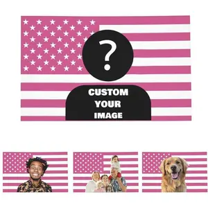 Eyesoul Custom Pink America Flag 40X60 Inch Personalized Flags Design Your Image Funny Tapestry Poster For Decorate Clubs Concerts Bars University Dormitories Living Rooms Bedrooms Decoration