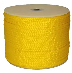 T.W. Evans Cordage 27-603 .5 in. x 1000 ft. Hollow Braid Polypro Rope in Yellow