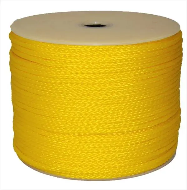 T.W. Evans Cordage 27-603 .5 in. x 1000 ft. Hollow Braid Polypro Rope in Yellow