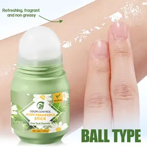 ROZINO Natural Anti-Perspirant Stick Deodorant - Green Tea & Chamomile, 24H Odor Control, 50g, All Skin Types, Daily Care, Freshness for Underarms, Neck & Wrists, Single Item, Stickdeodorant Fast-Acting Gentle Removal