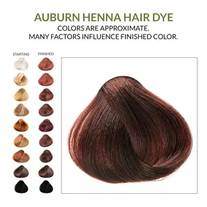 The Henna Guys Auburn Henna Hair Dye - 100g Ethically Produced Natural Hair Color with Ginger Tint for Warm Brown & Red Tones