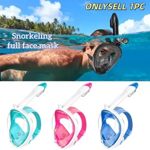 180° Panoramic Adult Full Face Snorkel Mask, Detachable Camera Mount, Leak-Proof Swimming Mask, Durable Snorkeling Gear, Sizes S/m/l/xl