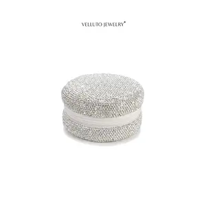 Round Silver Tone Round Ice Crystal Refined Practical Exquisite