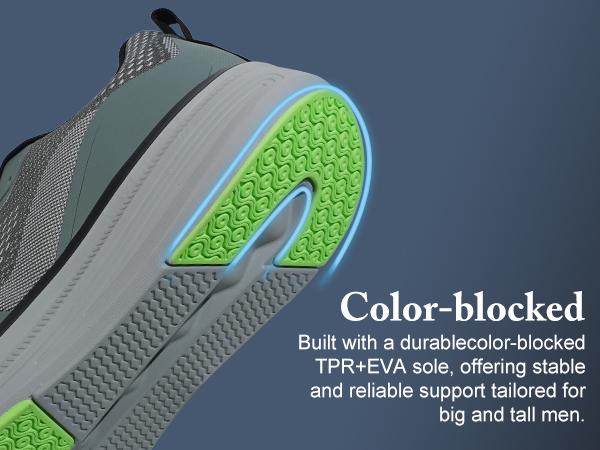 Hawkwell Plus Men's Plus Size Wide Toe Box Trendy Casual Athletic Sports Running Shoes Walking Sneakers