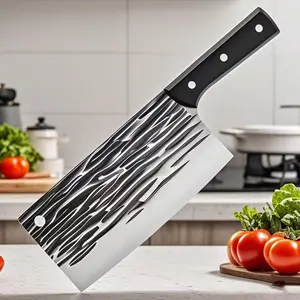 Full Tang Forged Heavy Duty Butcher Knife, Versatile for Outdoor Cooking, Camping & Home Meat Processing.