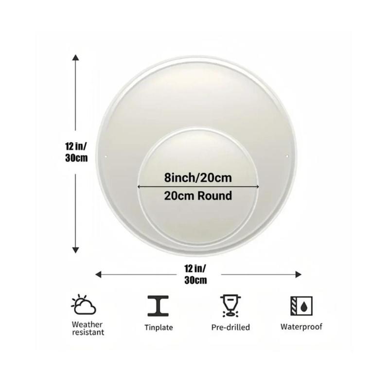 Coffee Cup Pattern Round Aluminum Hanging Plaque Wall Mount Design Cute Theme Wall Decor for Home Coffee Shop