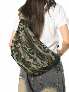 Trendy camouflage style shoulder crossbody bag, simple fashionable and versatile shoulder bag, casual daily camouflage adjustable shoulder handbag, niche retro suitable for daily travel, shopping, etc., Cross Body Bags