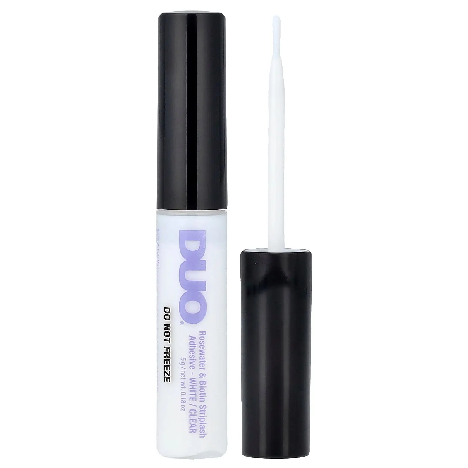 DUO Rosewater & Biotin Striplash Adhesive, White/Clear, 0.18 oz (5 g)