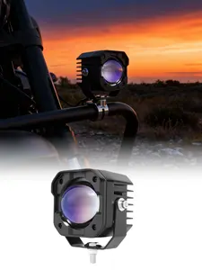Su7 50w LED Spot Light for Motorcycles/suvs/trucks, Dual Color, 12-60v Wide Voltage, Far/near Beam with Flash Warning, Waterproof Off-Road Lamp, Motorcycle Led Lights