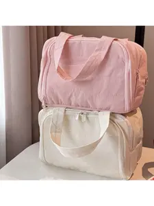 Large Capacity Travel Toiletry Bag Double Wide Open Makeup Organizer for Home and Outstation Portable Storage