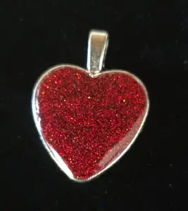 Bold Rulers Deep Red Heart EMF Protection Pendant - Frequency Infused Healing Jewelry