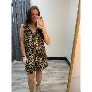 Run Like A Leopard Overall Dress