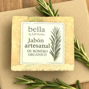 Bella by Lili Zetlma Organic Rosemary Soap for Pore Minimizing Circulation Boost & Anti-Inflammatory Properties Astringent Formula Body Care Cleansing Cleanser Skin Repair