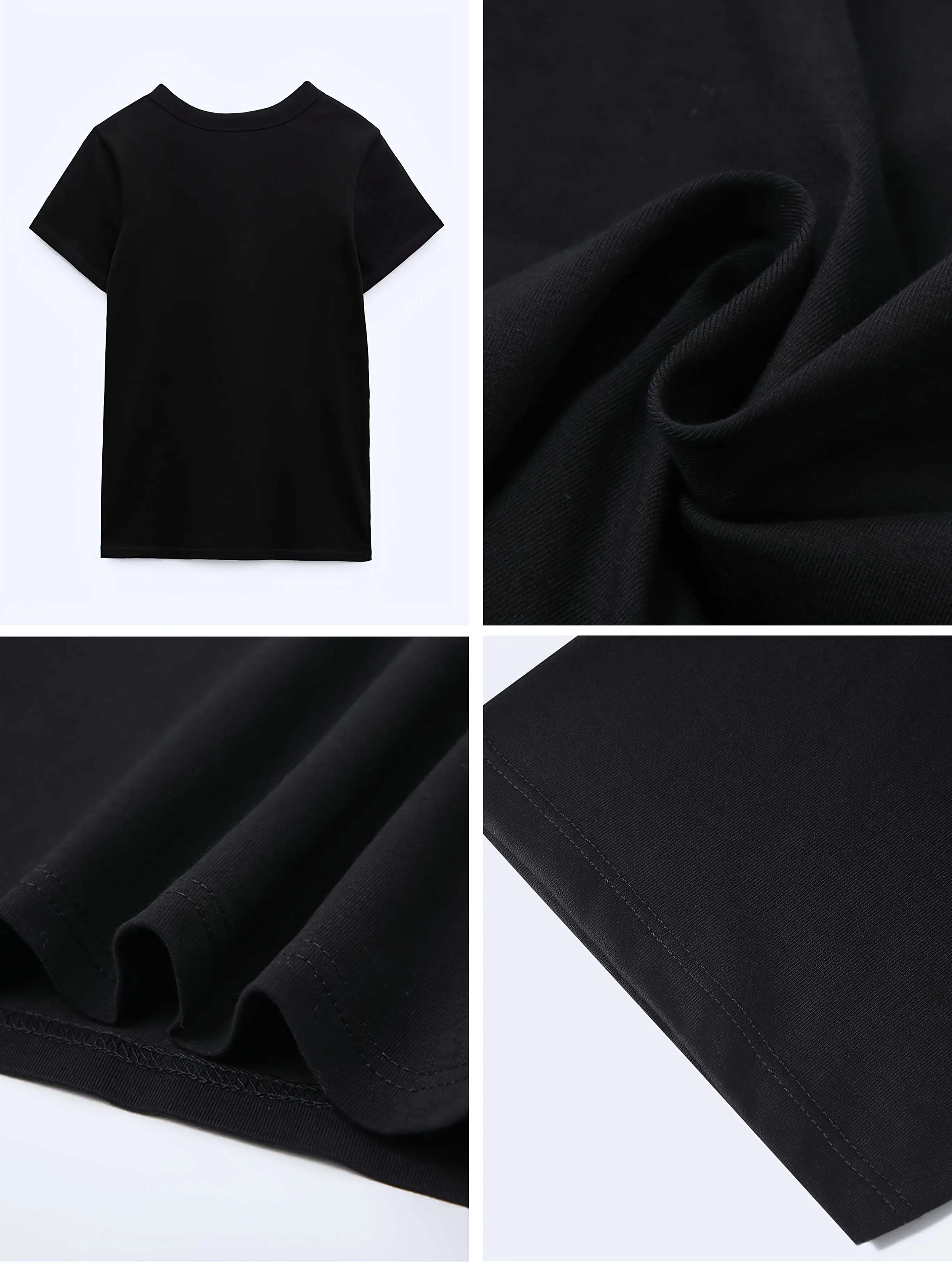 New letter printed T-shirt for women's casual fashion Korean version T-shirt for women's round neck Harajuku Y2K T-shirt top