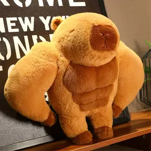 1pcs 17.7inch Plush toy in the shape of a capybara, soft stuffed animal, a unique and fun gift for animal lovers, a daily playmate for children, providing a sense of security weighted Cartoon Gorilla Backpack Whale Shark Kawaii Doll Large Fat Cat surprise