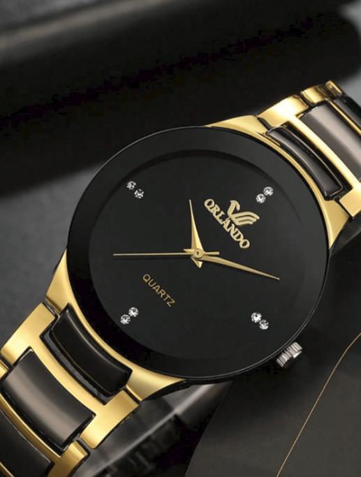 Men's Simple Quartz Watch With Nail Scale