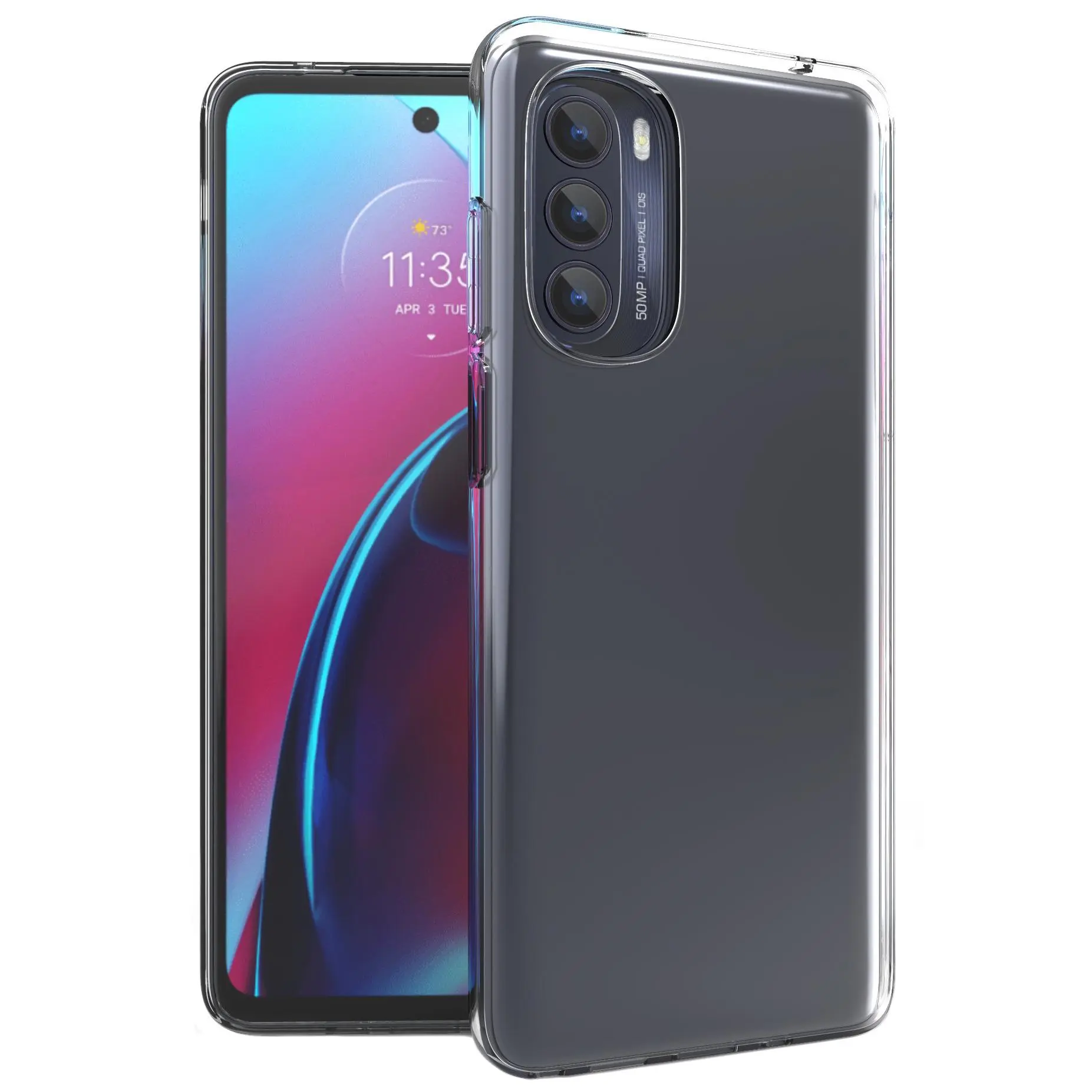 Case for Moto G Stylus 5G (2022), Transparent See-Thru Flex Gel TPU Skin Slim Phone Cover for Motorola XT2215 Series - Clear