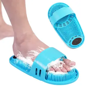 Shower Foot  Personal Foot Massage and Cleaning, Non-Slip Foot  for Men and Women (1PCS Blue)